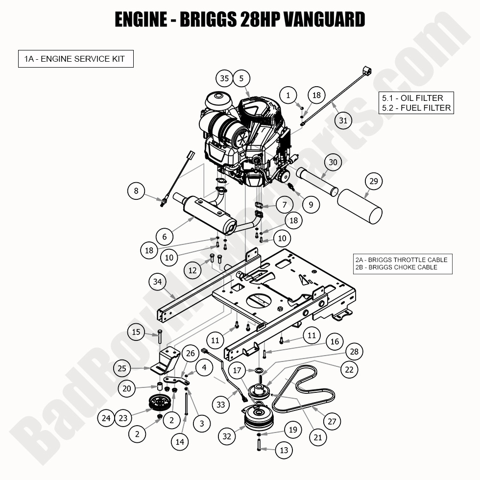 2445 - Bad Boy Mower Parts Lookup > 2020 > Revolt > Engine - Vanguard EFI